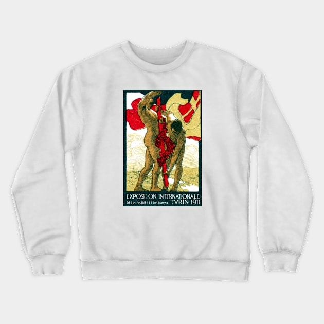 1911 Turin Italy Exposition Crewneck Sweatshirt by historicimage